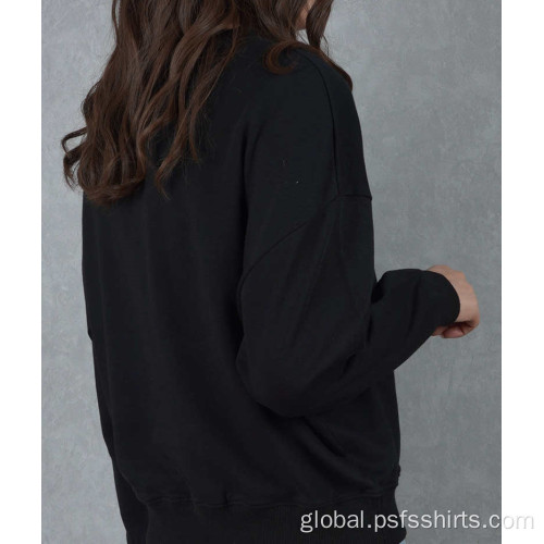 Round Neck Loose Hoodies Women Round Neck Hoodies Factory